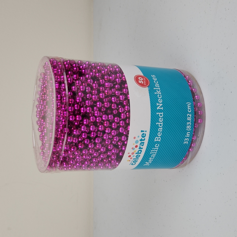 Way to Celebrate! Metallic Beaded Necklaces